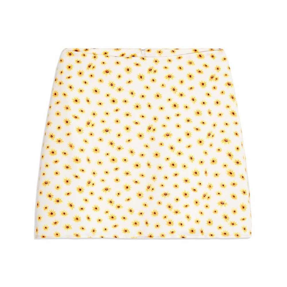 WeWoreWhat White and Yellow Floral Skirt Only NWT